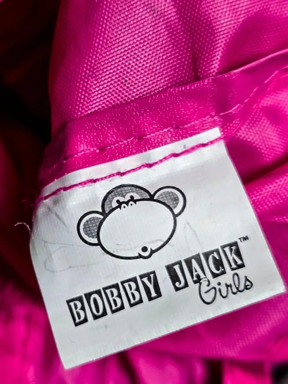 VTG Y2K Bobby Jack Super Star Drawstring Mini Backpack Pink Cinch Bag